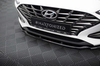 Splitter Maxton Design versiunea 1 pentru bara fata a Hyundai i30 (2020-), negru lac