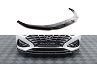 Splitter Maxton Design versiunea 1 pentru bara fata a Hyundai i30 (2020-), negru lac