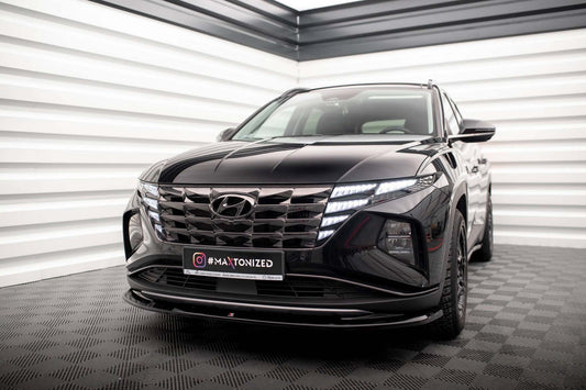 Splitter Maxton Design versiunea 1 pentru bara fata a Hyundai Tucson MK4 (2020-), culoare carbon