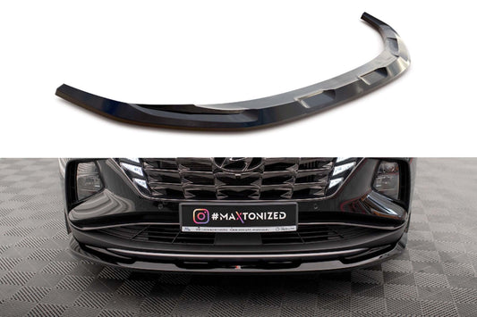 Splitter Maxton Design versiunea 1 pentru bara fata a Hyundai Tucson MK4 (2020-), culoare carbon