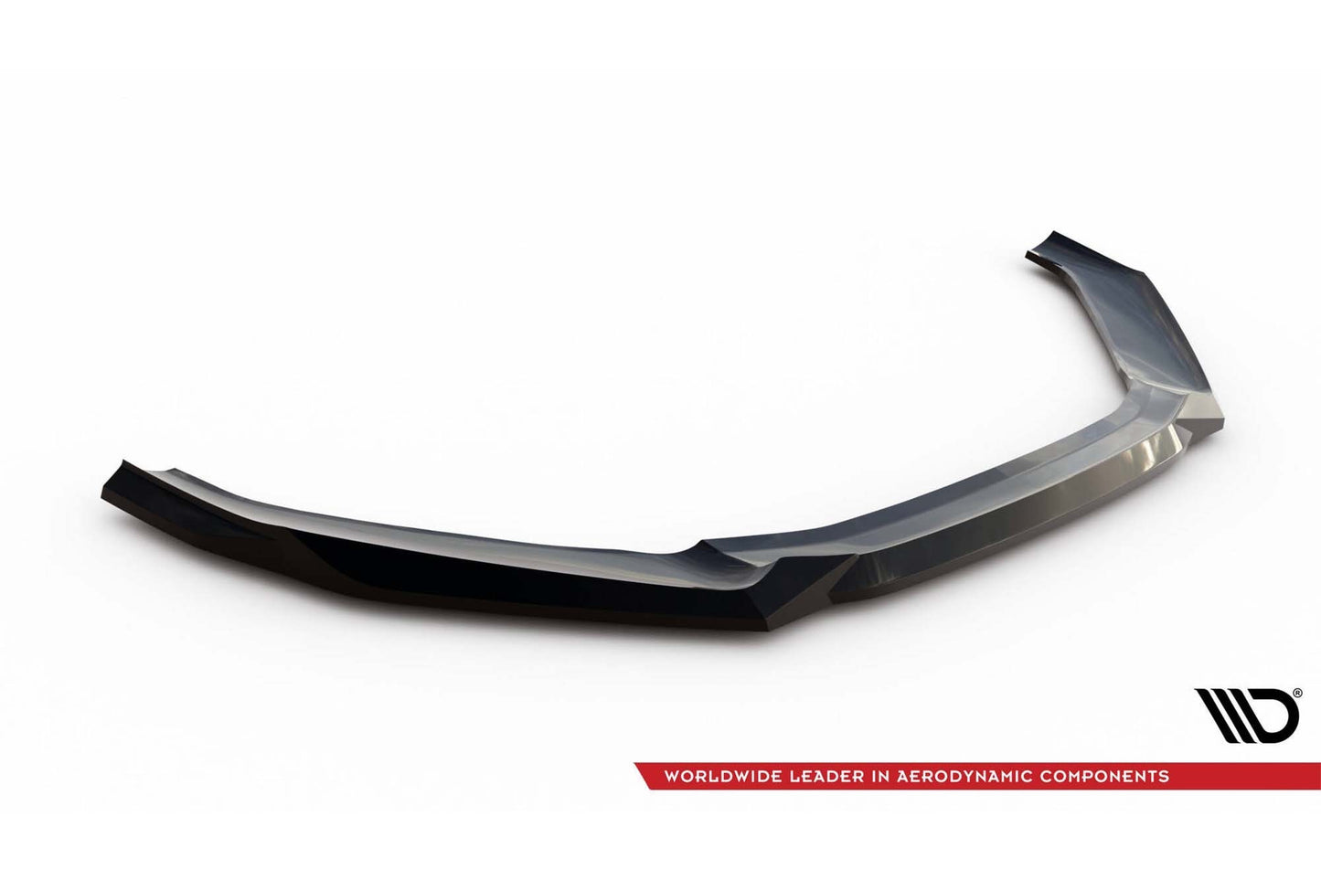 Splitter Maxton Design versiunea 1 pentru bara fata a Hyundai Veloster N (2018-2022), negru lac