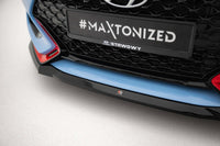 Splitter Maxton Design versiunea 1 pentru bara fata a Hyundai Veloster N (2018-2022), negru lac