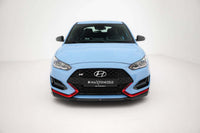 Splitter Maxton Design versiunea 1 pentru bara fata a Hyundai Veloster N (2018-2022), negru lac