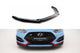 Splitter Maxton Design versiunea 1 pentru bara fata a Hyundai Veloster N (2018-2022), negru lac