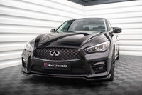 Maxton Design versiunea 1 spoiler bara fata pentru Infiniti Q50 S Mk1 (2013-2016), culoare fibra de carbon