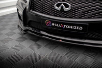 Maxton Design versiunea 1 spoiler bara fata pentru Infiniti Q50 S Mk1 (2013-2016), culoare fibra de carbon