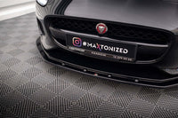 Spoiler Maxton Design versiunea 1 pentru bara fata a Jaguar F-Type Mk1 (2016-2020), culoare carbon
