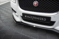 Spoiler Maxton Design versiunea 1 pentru bara fata a Jaguar XE R-Sport X760 (dupa 2015), negru lacuit