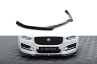 Spoiler Maxton Design versiunea 1 pentru bara fata a Jaguar XE R-Sport X760 (dupa 2015), negru lacuit