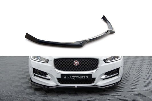Spoiler Maxton Design versiunea 1 pentru bara fata a Jaguar XE R-Sport X760 (dupa 2015), negru lacuit
