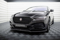 Spoiler Maxton Design versiunea 1 pentru bara fata a Jaguar XE X760 (dupa 2019), lac negru