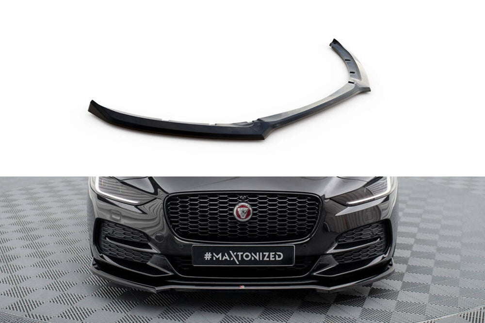 Spoiler Maxton Design versiunea 1 pentru bara fata a Jaguar XE X760 (dupa 2019), lac negru