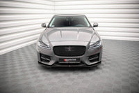 Spoiler Maxton Design versiunea 1 pentru bara fata a Jaguar XF R-Sport (2015-2020), negru mat