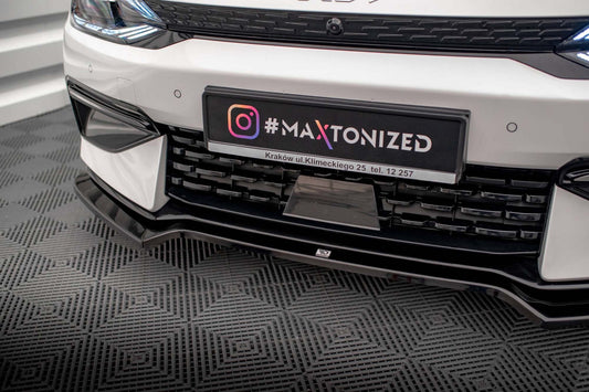 Spoiler fata versiunea 1 Maxton Design pentru Kia EV6 GT-Line MK1 (2021-), lac negru