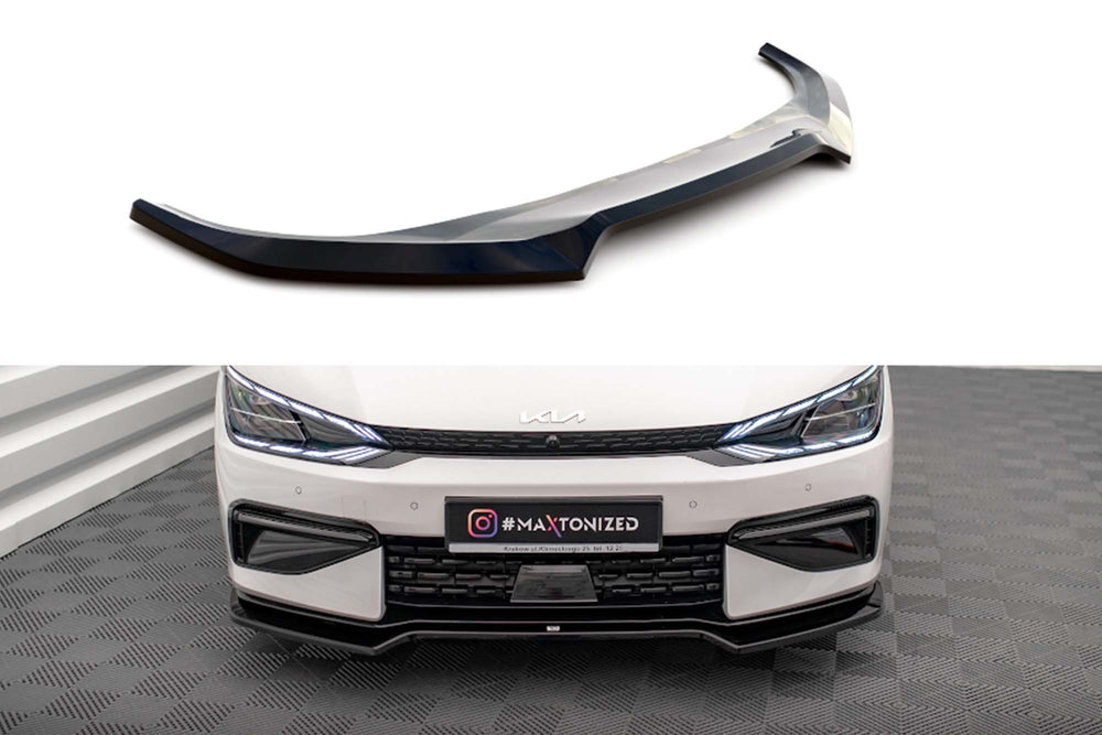 Spoiler față versiunea 1 Maxton Design pentru Kia EV6 GT-Line MK1 (2021-), culoare carbon