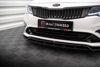 Maxton Design spoiler bară față versiunea 1 pentru Kia Optima Mk4 (2018-2020), negru lucios