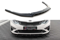 Maxton Design spoiler bară față versiunea 1 pentru Kia Optima Mk4 (2018-2020), negru lucios