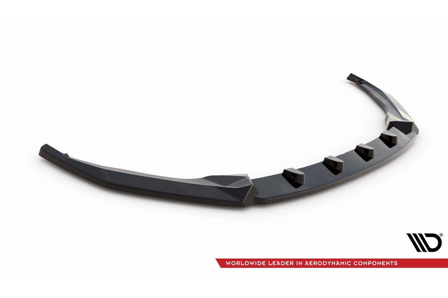 Spoiler Maxton Design versiunea 1 pentru bara fata a Skoda Octavia Sportline (dupa 2019), lac negru