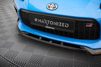 Spoiler Maxton Design versiunea 1 pentru bara față Toyota GR86 (după 2021), negru lucios