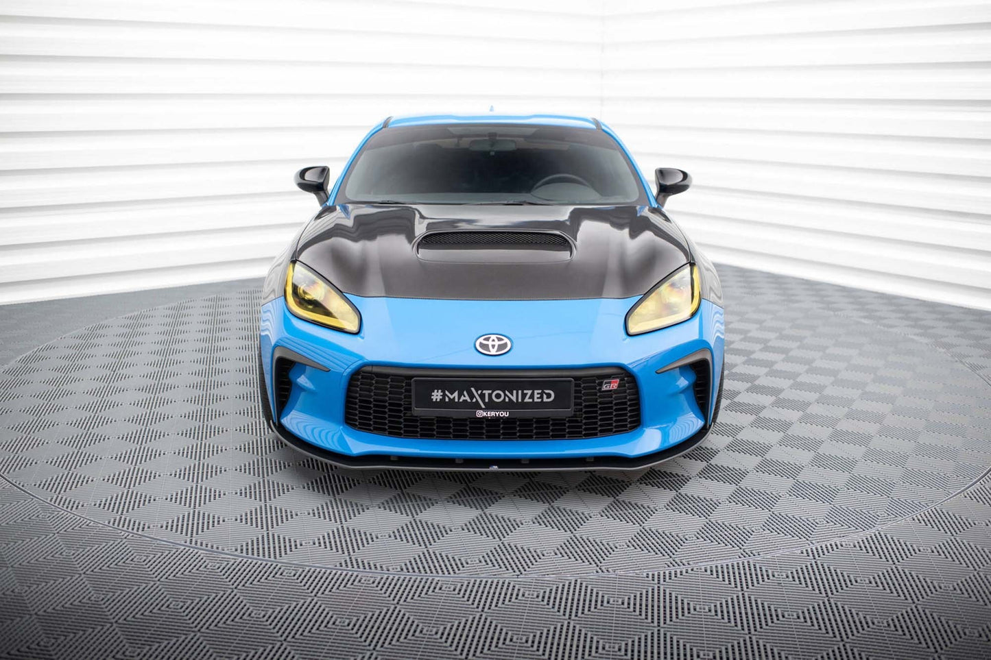 Spoiler pentru bara fata Maxton Design versiunea 1 pentru Toyota GR86 (dupa 2021), negru mat
