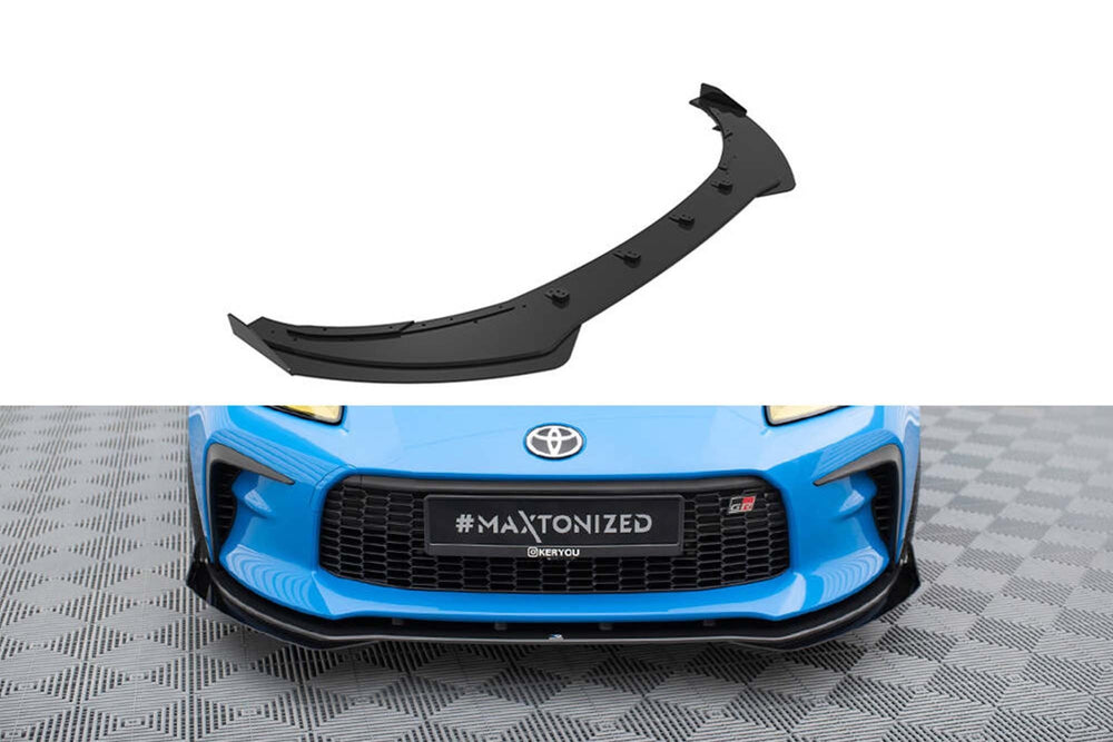 Spoiler pentru bara față Maxton Design versiunea 1 pentru Toyota GR86 (după 2021), negru mat