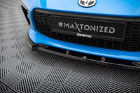 Spoiler pentru bara fata Maxton Design versiunea 1 pentru Toyota GR86 (dupa 2021), negru lucios