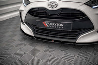 Spoiler Maxton Design versiunea 1 pentru bara față a Toyota Yaris MK4 (2019+), negru lucios