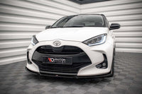 Spoiler Maxton Design versiunea 1 pentru bara față a Toyota Yaris MK4 (2019+), negru lucios
