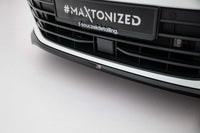 Spoiler Maxton Design versiunea 1 pentru bara fata a VW Passat B9 (dupa 2024), lac negru