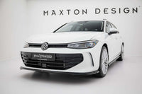Spoiler Maxton Design versiunea 1 pentru bara fata a VW Passat B9 (dupa 2024), lac negru