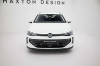Spoiler Maxton Design versiunea 1 pentru bara fata a VW Passat B9 (dupa 2024), lac negru