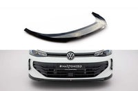 Spoiler Maxton Design versiunea 1 pentru bara fata a VW Passat B9 (dupa 2024), lac negru