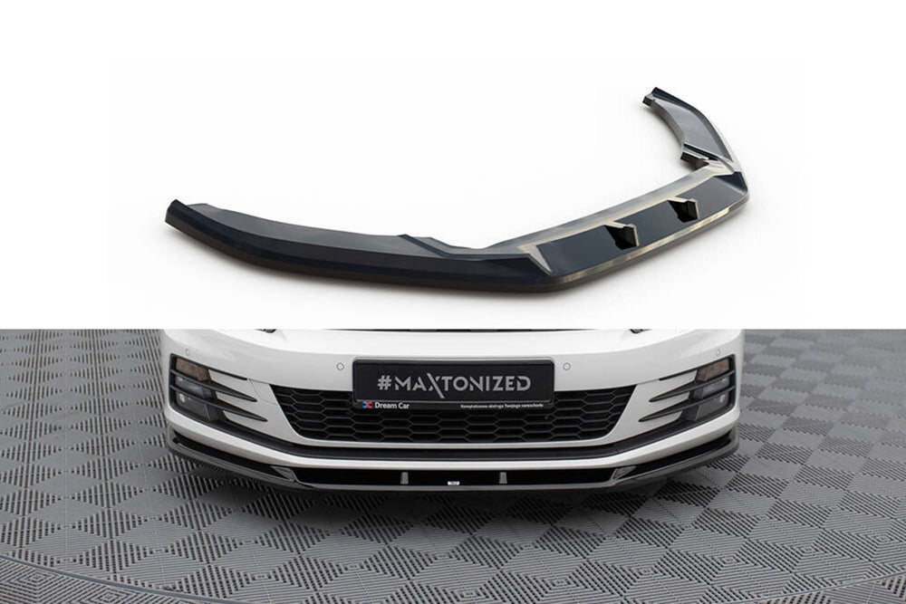 Spoiler bara fata Maxton Design versiunea 1 pentru Volkswagen Scirocco (2014-2017), lac negru
