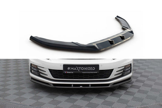 Spoiler bara fata Maxton Design versiunea 1 pentru Volkswagen Scirocco (2014-2017), lac negru