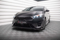Spoiler Maxton Design versiunea 1 pentru bara fata GT a Kia Proceed, Ceed (2022+), negru lac