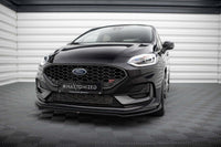 Spoiler Maxton Design versiunea 1 pentru bara faţă ST a Ford Fiesta (după 2021), negru lacuit