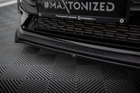 Spoiler Maxton Design versiunea 1 pentru bara faţă ST a Ford Fiesta (după 2021), negru lacuit