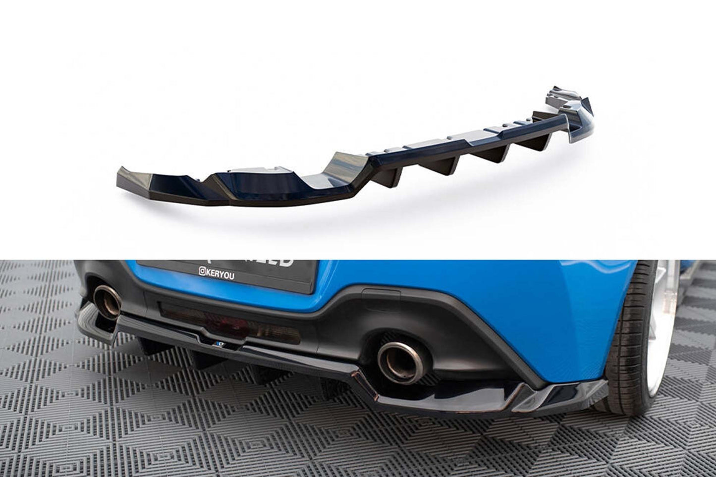 Spoiler Maxton Design versiunea 1 pentru bara spate Toyota GR86 (dupa 2021), lac negru