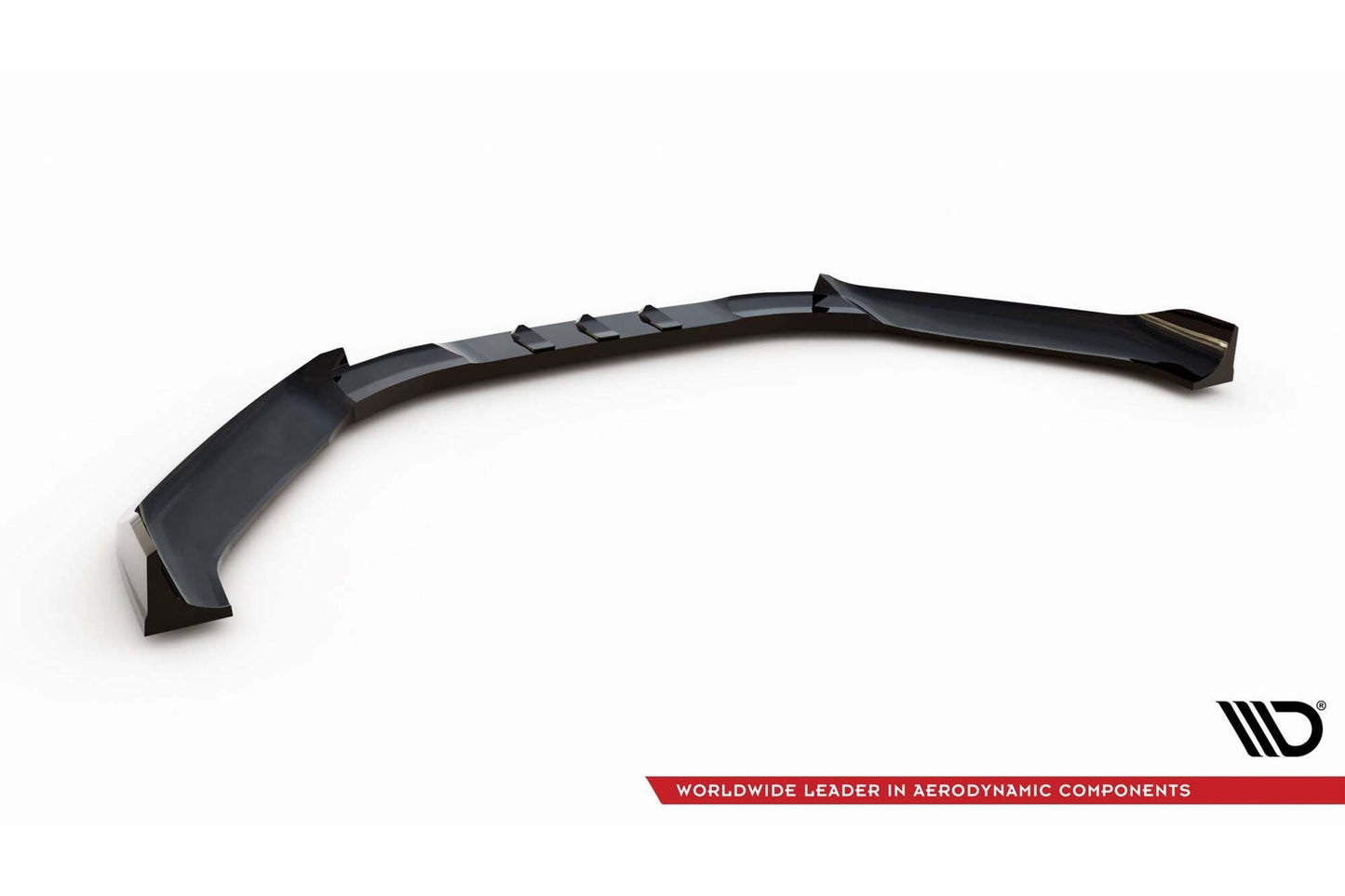 Splitter Maxton Design versiunea 2 pentru bara fata a Hyundai Veloster N (2018-2022), negru lac