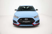 Splitter Maxton Design versiunea 2 pentru bara fata a Hyundai Veloster N (2018-2022), negru lac