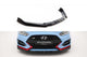 Splitter Maxton Design versiunea 2 pentru bara fata a Hyundai Veloster N (2018-2022), negru lac