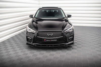 Maxton Design versiunea 2 spoiler bara fata pentru Infiniti Q50 S Mk1 (2013-2016), lac negru