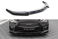 Maxton Design versiunea 2 spoiler bara fata pentru Infiniti Q50 S Mk1 (2013-2016), lac negru
