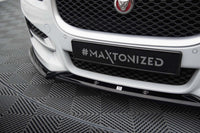 Spoiler Maxton Design versiunea 2 pentru bara fata a Jaguar XE R-Sport X760 (dupa 2015), negru lacuit