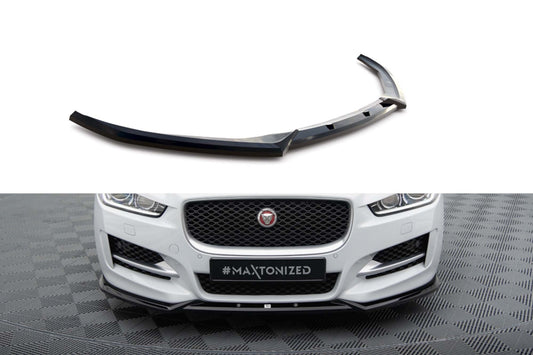 Spoiler Maxton Design versiunea 2 pentru bara fata a Jaguar XE R-Sport X760 (dupa 2015), negru lacuit