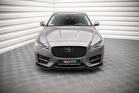 Spoiler Maxton Design versiunea 2 pentru bara fata a Jaguar XF R-Sport (2015-2020), negru lacuit