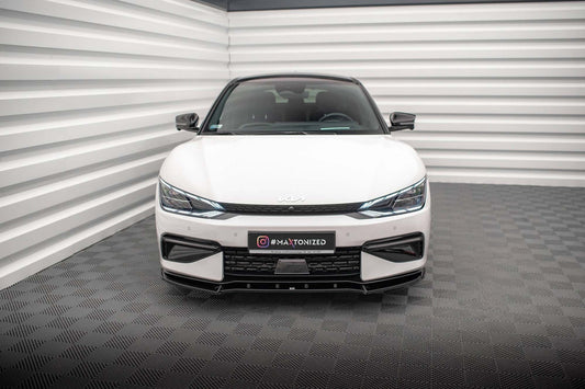 Maxton Design versiune 2 spoiler bara fata pentru Kia EV6 GT-Line MK1 (2021+), negru lac