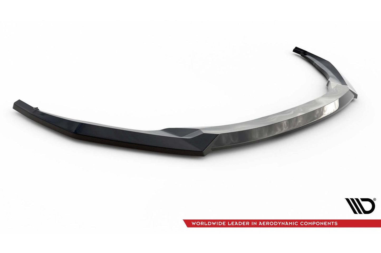 Spoiler Maxton Design versiunea 2 pentru bara fata a Skoda Octavia Sportline (dupa 2019), lac negru