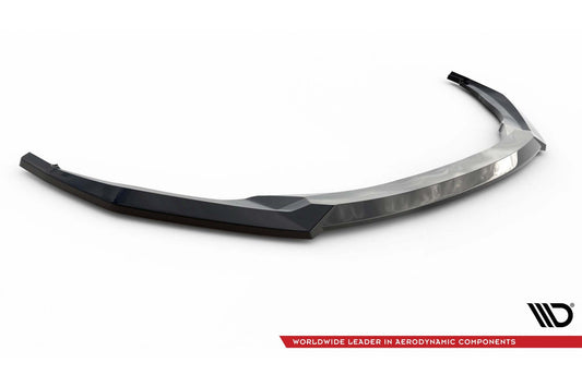 Maxton Design Spoiler version 2 for Skoda Octavia Sportline (from 2019) front bumper, gloss black