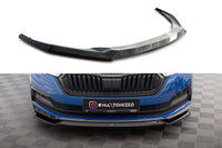 Spoiler Maxton Design versiunea 2 pentru bara fata a Skoda Octavia Sportline (dupa 2019), lac negru